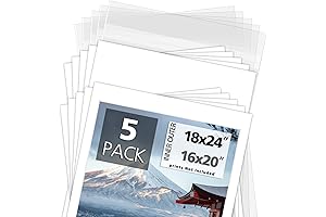 18x24 Pre-Cut White Picture Mat with 16x20 Opening - Pack of 5