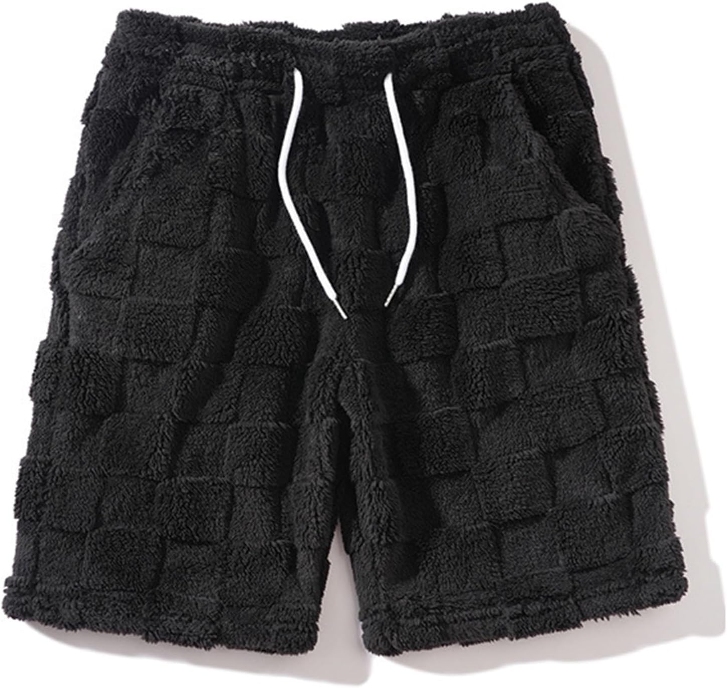 Fleece Hoodie Men Sherpa Hoodies Oversized Pullover Vintage Sweatshirts Match Corduroy Short Pants Pajama Sets - Image 3