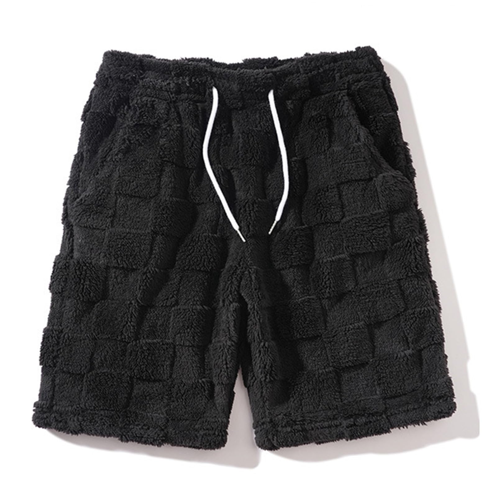Generisch Fleece Herren Pyjama Anzug Warm und Bequem Hausanzug 2-teiliger Freizeitanzug mit Kapuzen Sweatshirt Hose Winter Dicke Schlafanzug Plüsch Zweiteiliger Schlafanzüge Flauschiger Set