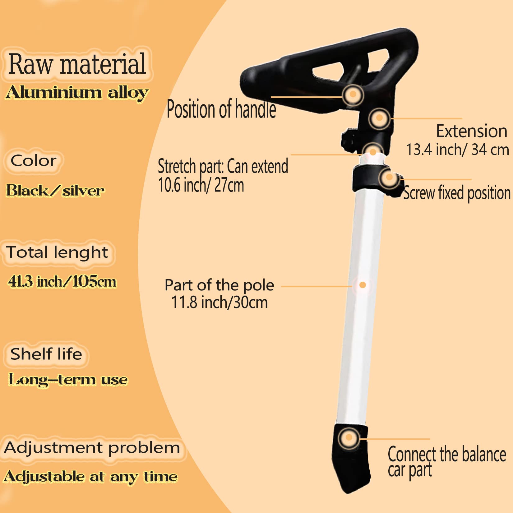 Manubrio Bambino Per Segway Ninebot | Maniglia Di Sicurezza Antiscivolo Per G30 Max, ES1-ES4, E22-E25 - Foto 9