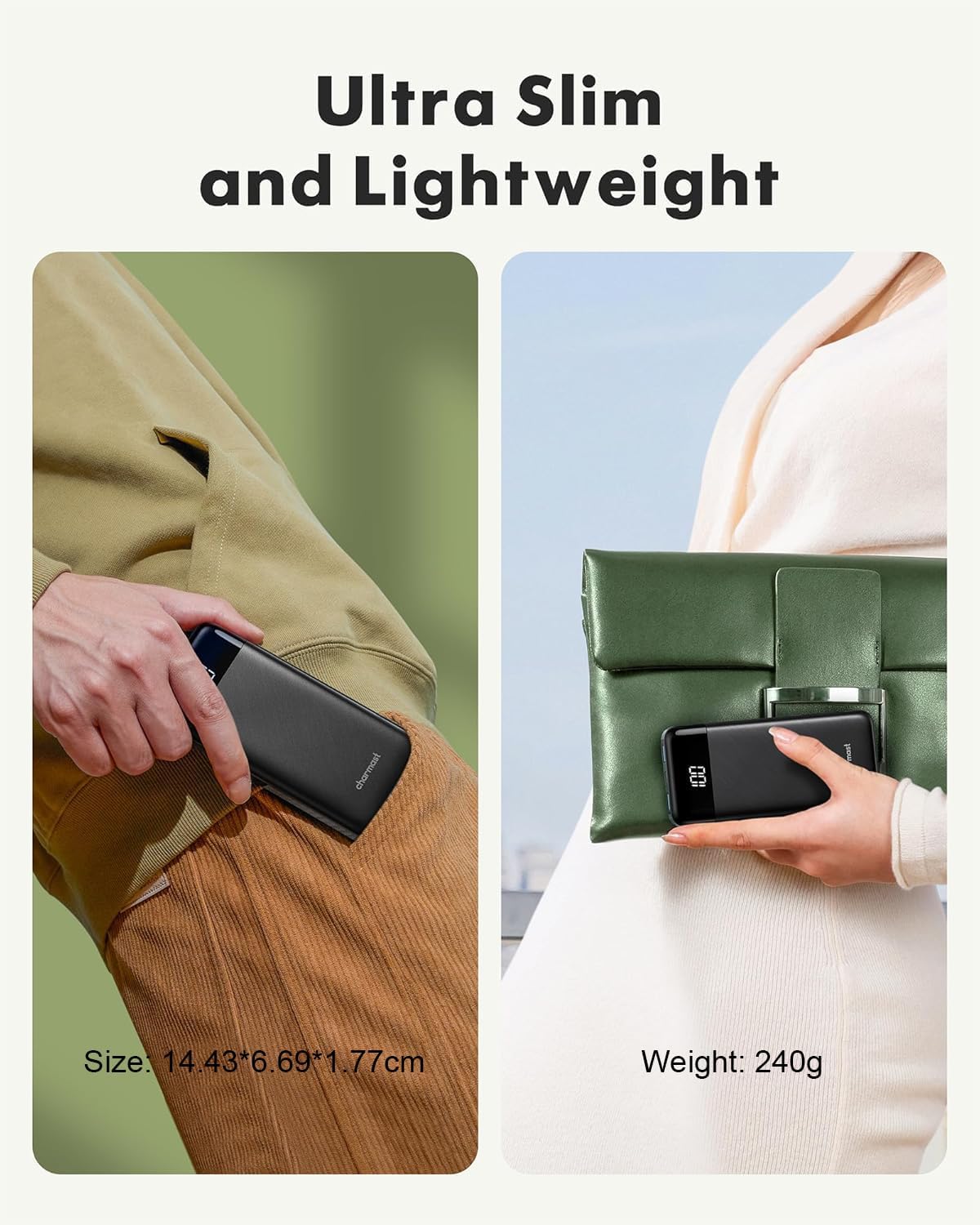 Power Bank with Built in Cables X 4, 10000mAh Portable Charger (W1148) thumbnail 7