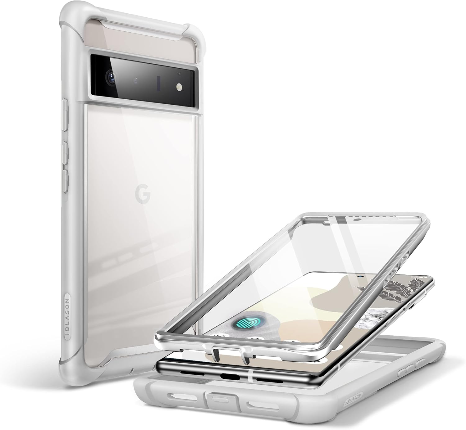 i-Blason Ares Clear Protective Case for 6.7-Inch Google Pixel 6 Pro (2021), Gray