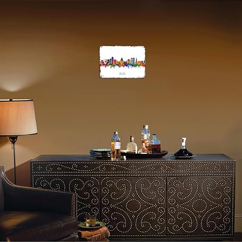 Miniatura 6 de Belfast Irlanda del Norte - Letrero de metal vintage con diseño de paisaje de ciudad, carteles de estaño retro para hombre, cueva, bar, garaje,