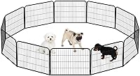 Vista 33 de BestPet Corral para perros 40 pulgadas, 8 paneles Cerca de alta resistencia de metal para ejercicio de mascotas Paneles de cerca