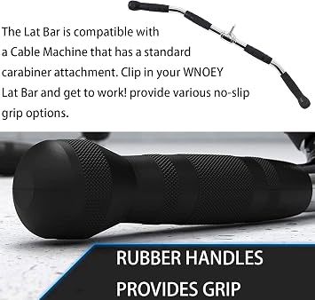 LAT Pull Down Bar, Cable Machine Attachment, Tricep Press Down Cable Attachment, LAT Pulldown Accessories, Weight Machine Accessories, LAT Pulldown Attachment Equipment