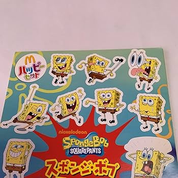 Amazon | スポンジ ボブ ステッカー マクドナルド ハッピーセット 1枚