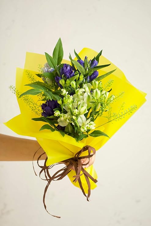 Amazon Hitohana ひとはな リンドウ 花束 ブルー Ss スタンダード フラワーデコレーション オンライン通販