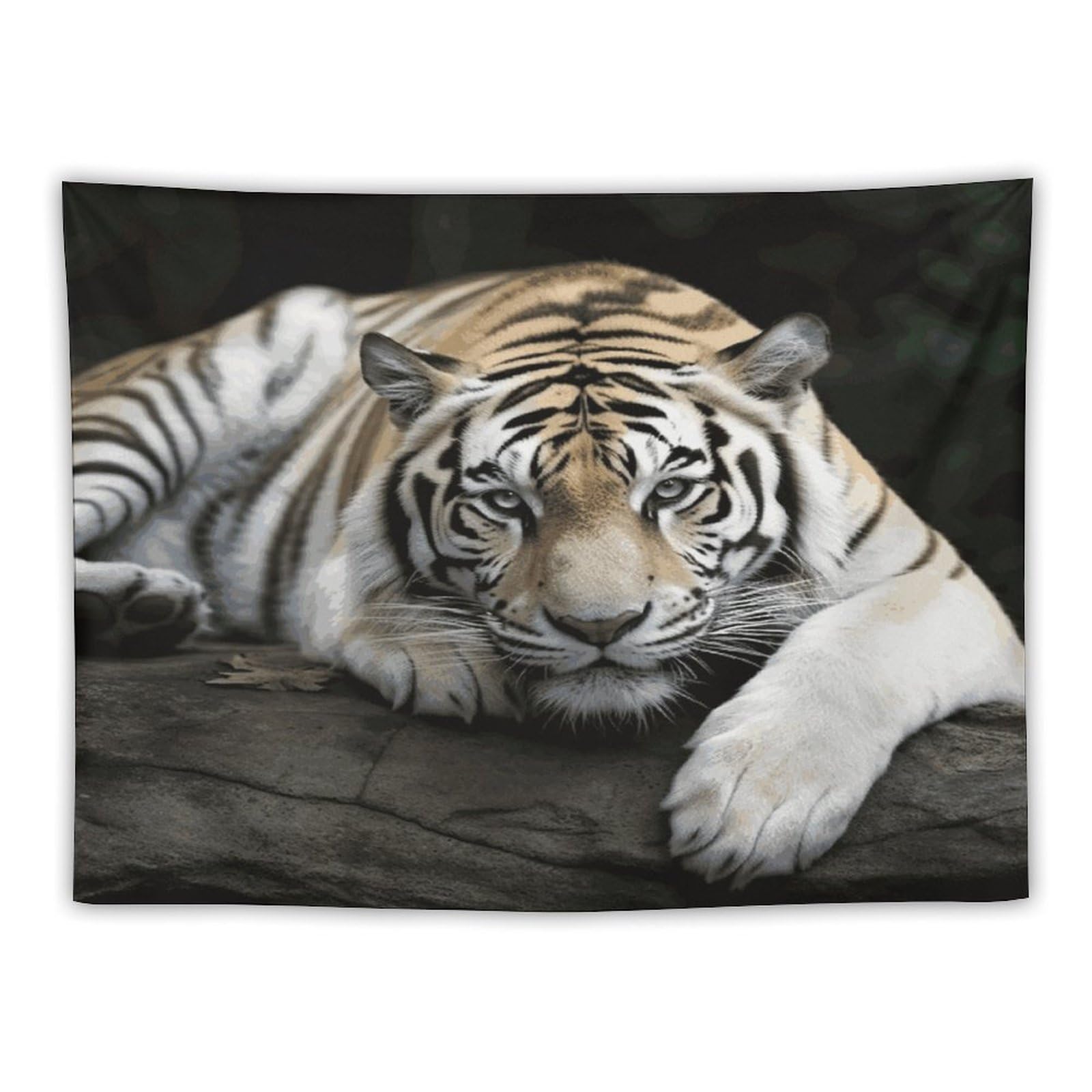 LDGSUPH Tiger Lie On Rock Tapestry Wall Hanging Decor Anti-fading Aesthetic Wall Tapestries Fashion Wall Blanket Decor Modern Wall Art Tapestry for Bedroom Home Decor 30"x40"