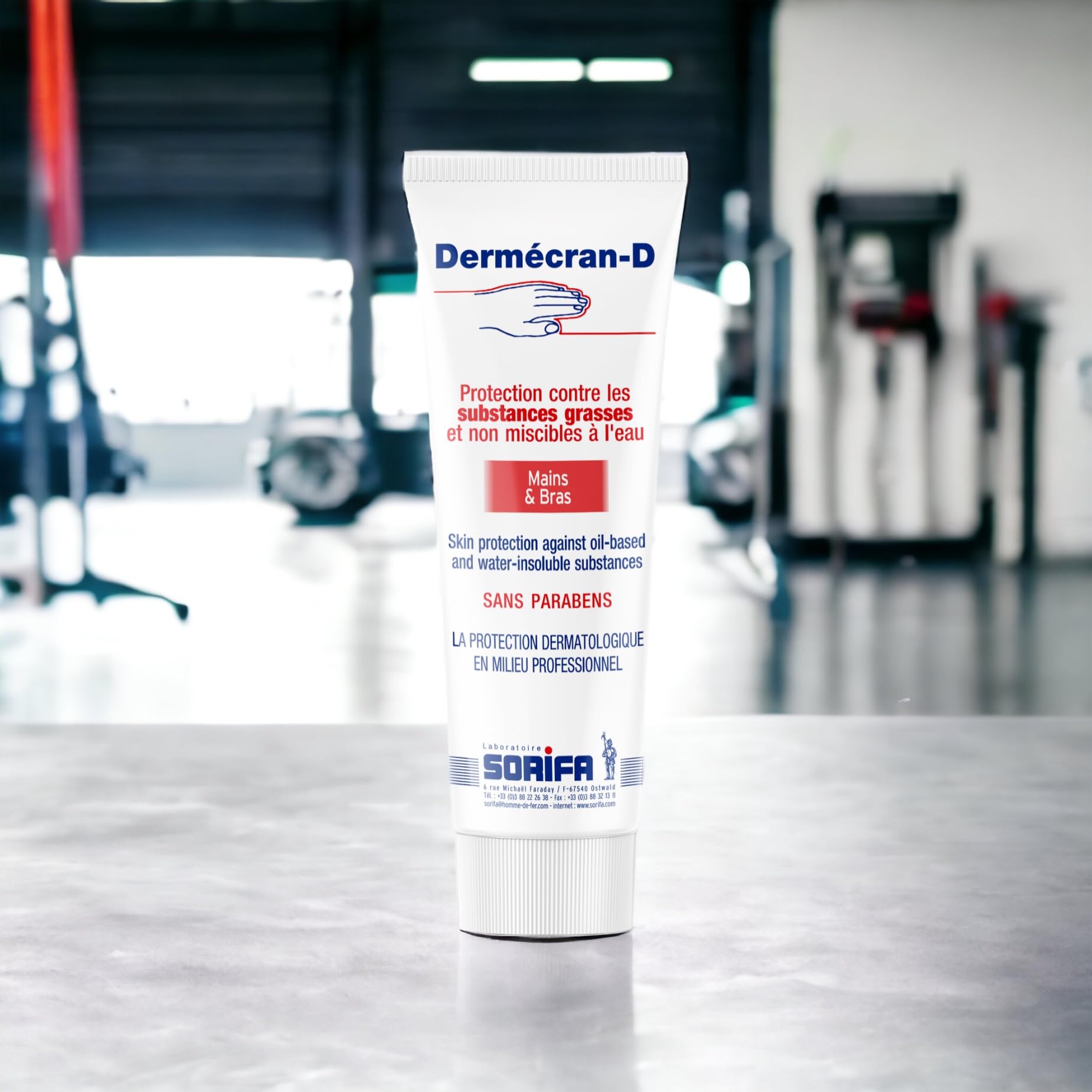 Lot de 3 – Dermécran – Pâte de protection ANTI-GRAISSES – CAMBOUIS – POUDRES – PIGMENTS – Mains et bras – Haute tolérance - Tube 125 ml.