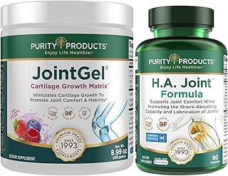 Purity Products JointGel (Berry Flavor) + HA Joint Formula Bundle Bioactive Collagen Peptides + MSM - Supports Joint Funct...