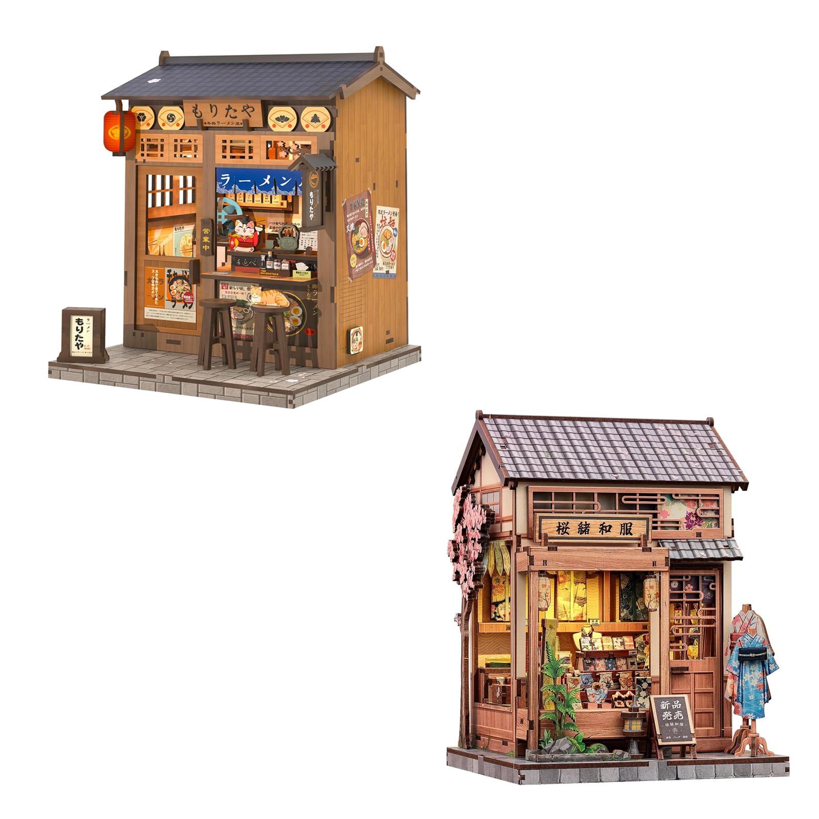 CUTEBEE Book Nook Kit – DIY Puppenhaus Häuser, Miniatur Haus Selber Bauen für Erwachsene mit LED-Beleuchtung, 3D Puzzle & Buchstütze | Kreativset zur Bücherregal-Deko | Geschenk