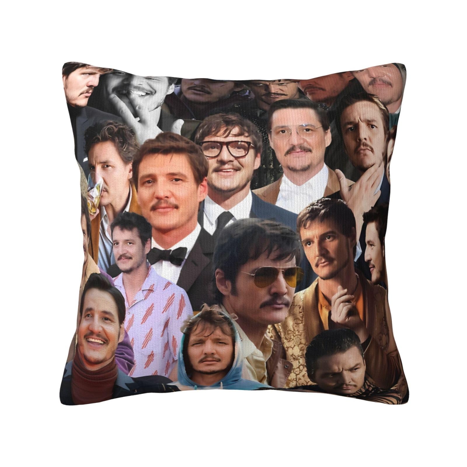 Pedro Pascal Throw Pillow Covers Decorative Pillow Case 18x18 Inch for Couch Bed Car Home Decor