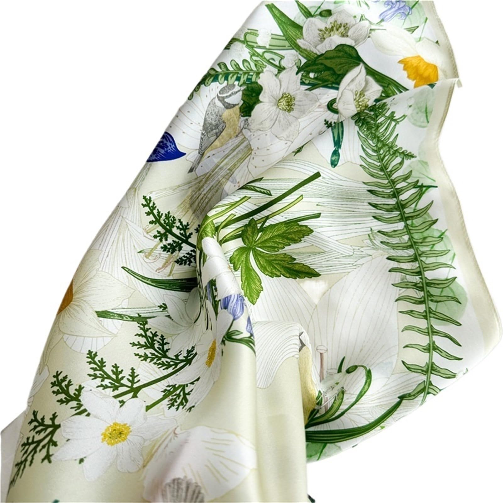 Pañuelo de seda pequeño 1PC Silk Scarf For Women 53X53CM Square Hair Ribbon Headband Hijab Neckerchief Neck Tie Wrist Wrap