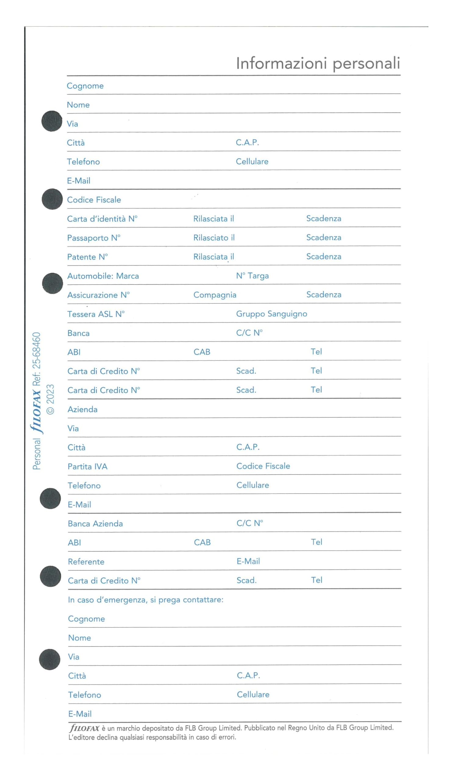 Ricambio Agenda Filofax 2025 - Formato Personal 95x171mm, Planning Settimanale Orizzontale, Con App Connettibile - Foto 8