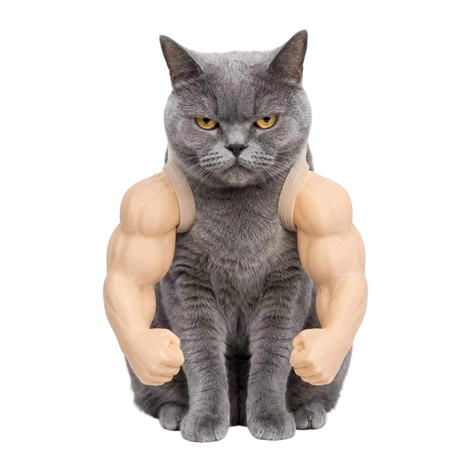 Funny Cat Muscle Arms, 3D Printed Pet Costume Accessory