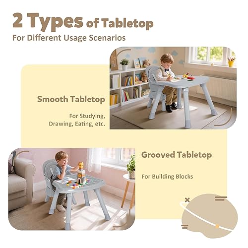 Miniatura 3 de Silla alta para bebé, sillas altas convertibles 8 en 1 para bebés y niños pequeños, asiento elevador de comedor para niños, mesa de bloque de
