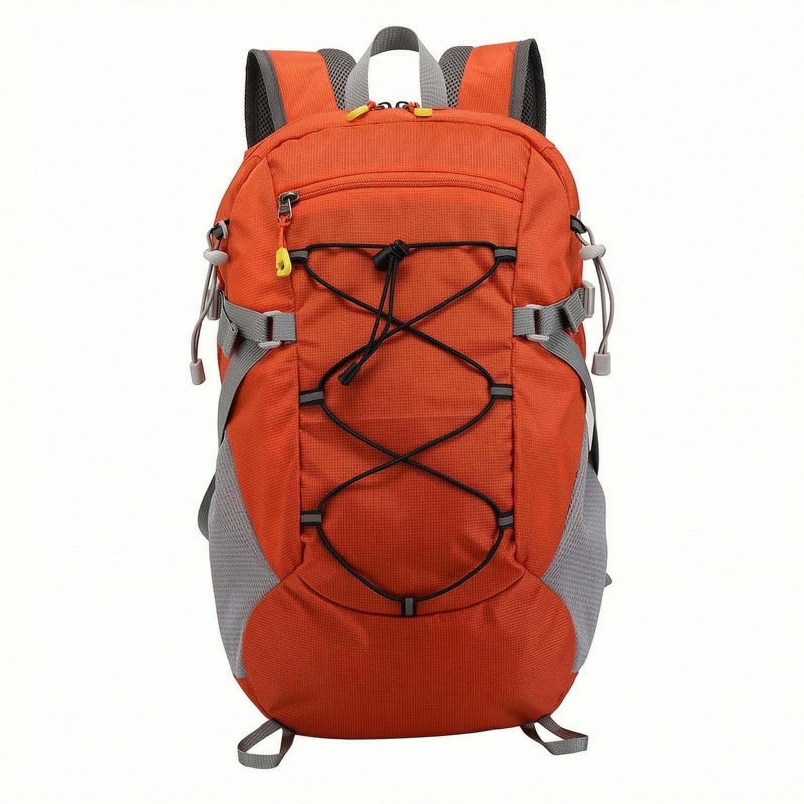 Foldable Hiking Backpack Soft Shell Foldable Backpack Compression Straps Daypack for Climbing Orange Red-image-4