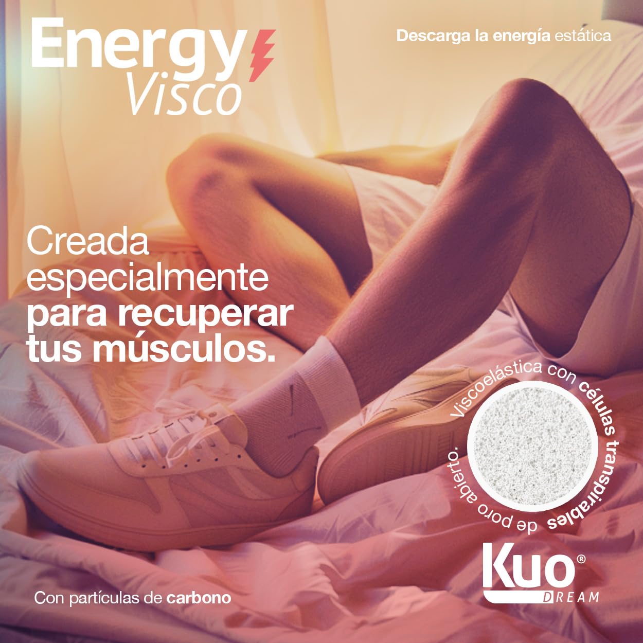 KUO Dream - Colchón ComfortNest | Espuma con Memoria Energy Visco | Grosor 27 cm | Firmeza Media-Alta, 135 x 190 cm