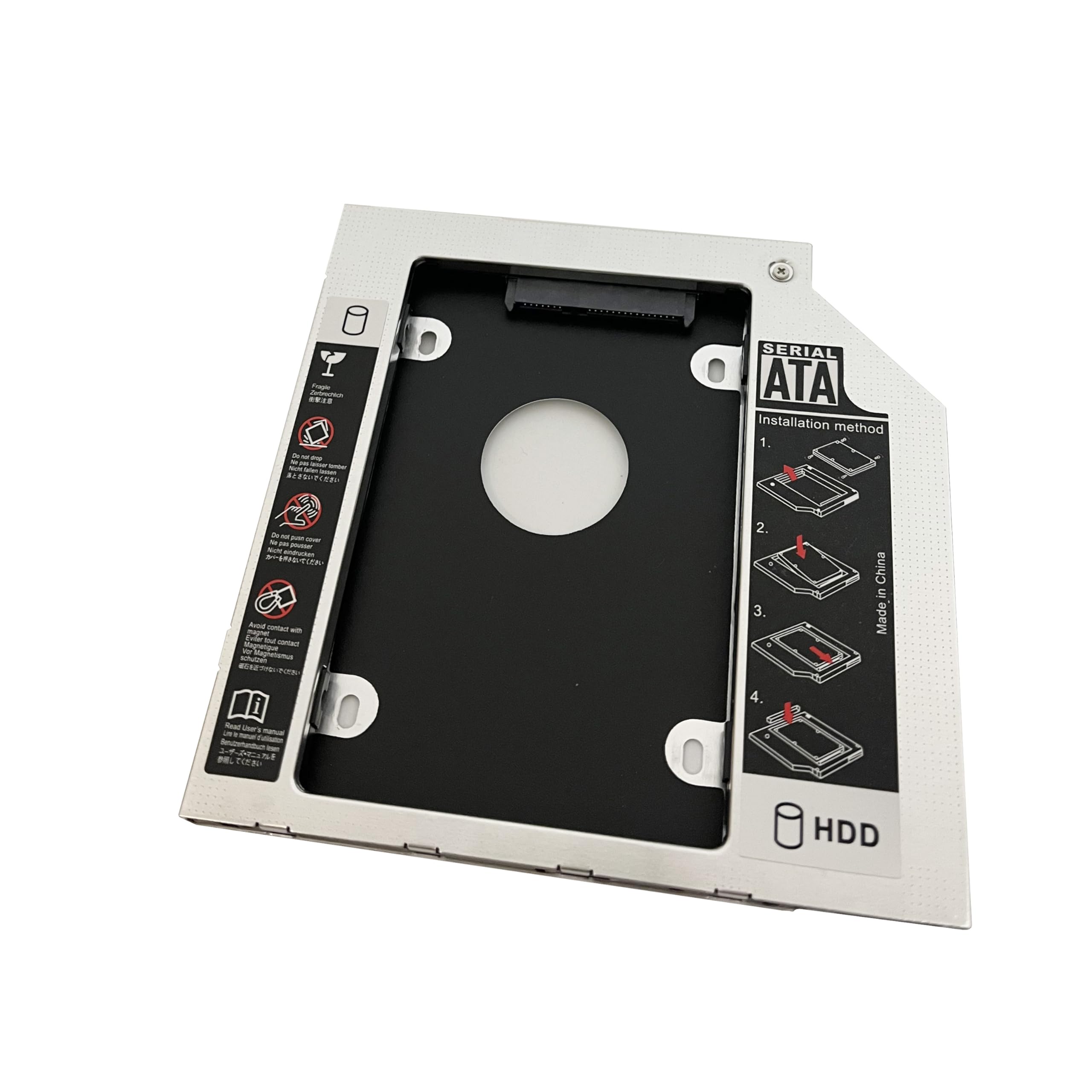 Caddy HDD/SSD Per Sony Vaio VPCSE2MFY, VPCS-111FM, VPCSA3FX, Serie VPC-SA - 9.5mm, Argento