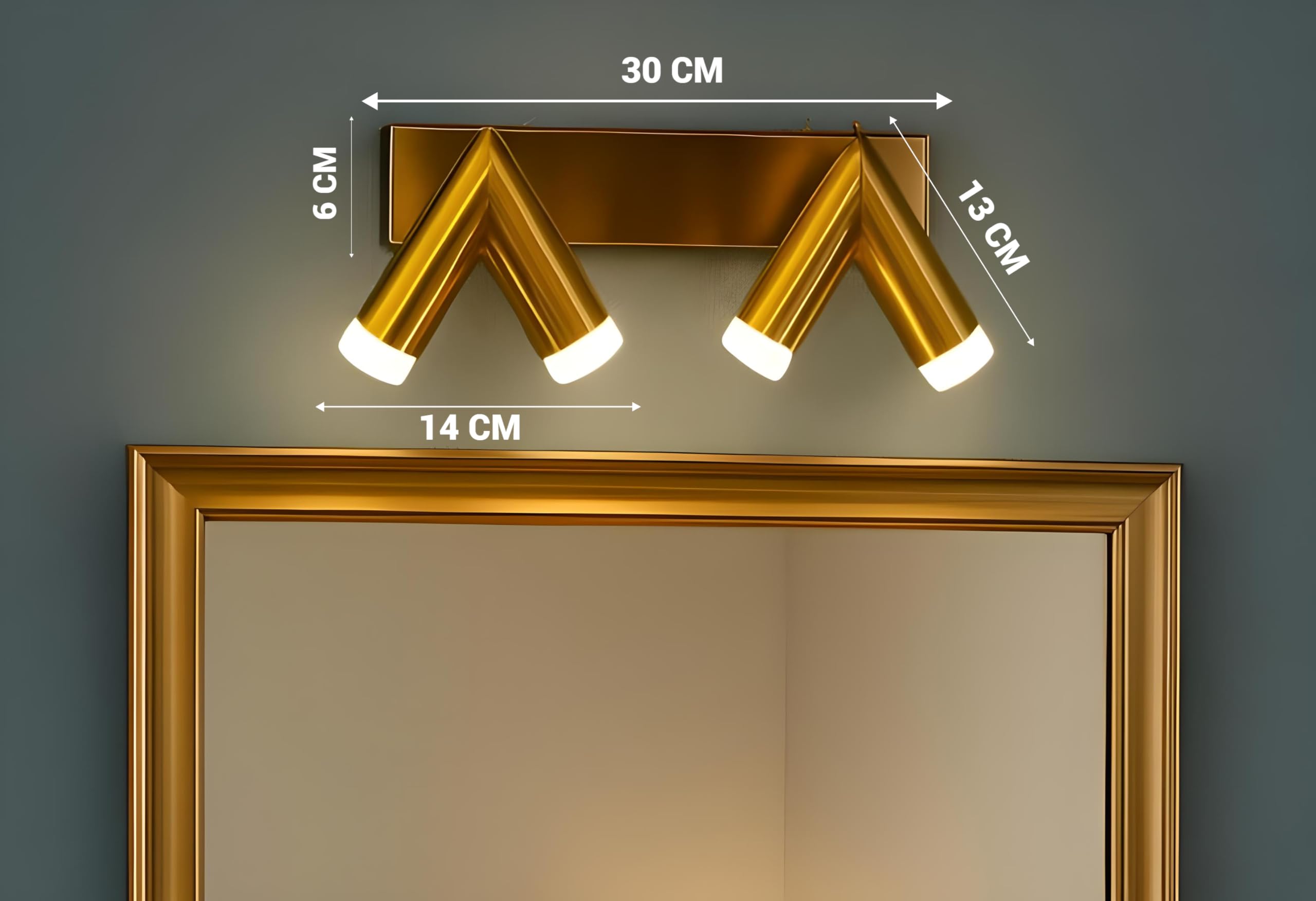 FILLISKA 3-in-1 Gold Wall Spotlight - Color Changing -4