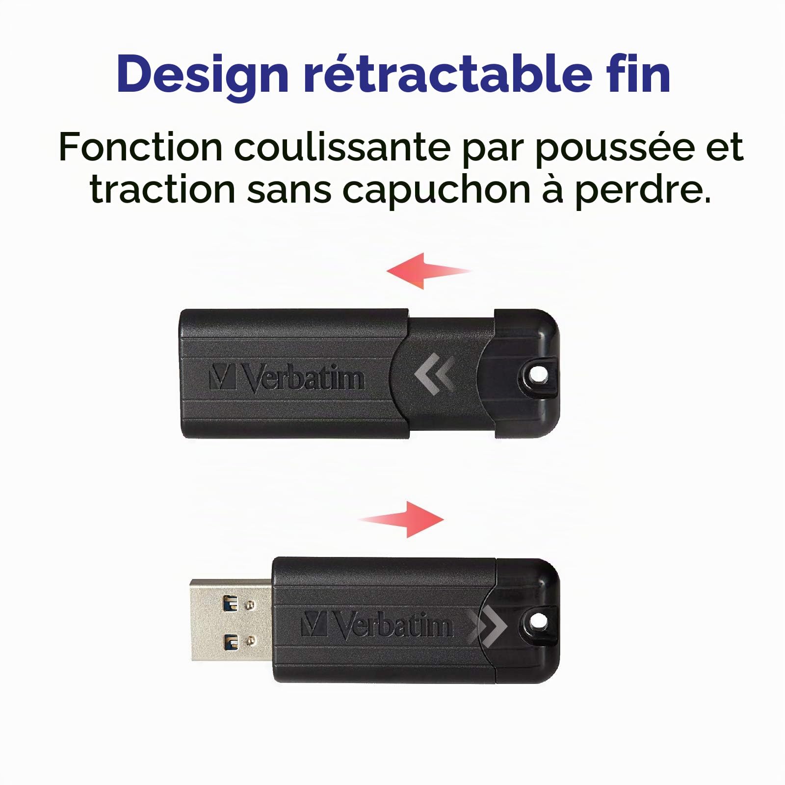VERBATIM 49320 Clé USB 256 Go, Noir