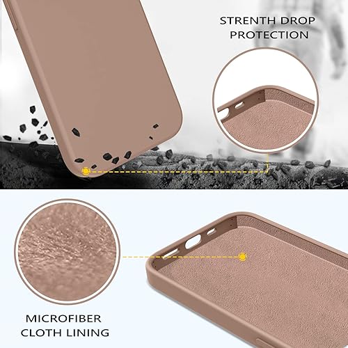 Miniatura 3 de GUAGUA Funda compatible con iPhone 13 Pro de 6.1 pulgadas de silicona líquida de gel suave, delgada, forro de microfibra delgada, textura de cojín,