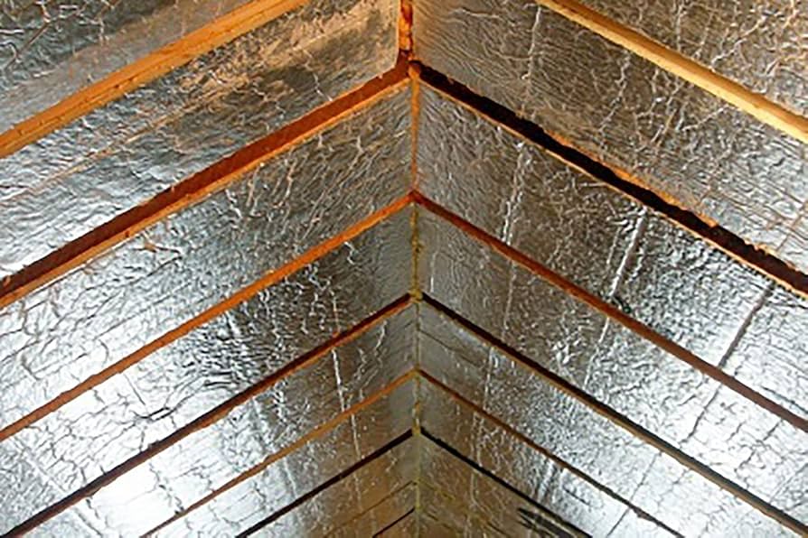 Foil Insulation Ideal Insulating Wrap Easy Install Bubble For Attics, Lofts, Floors, Sheds, Caravans, Boats, Greenhouses, Pet Homes And Garages Vapour Barrier Self-adhesive (Size:1x30m/3.2x98.4ft
