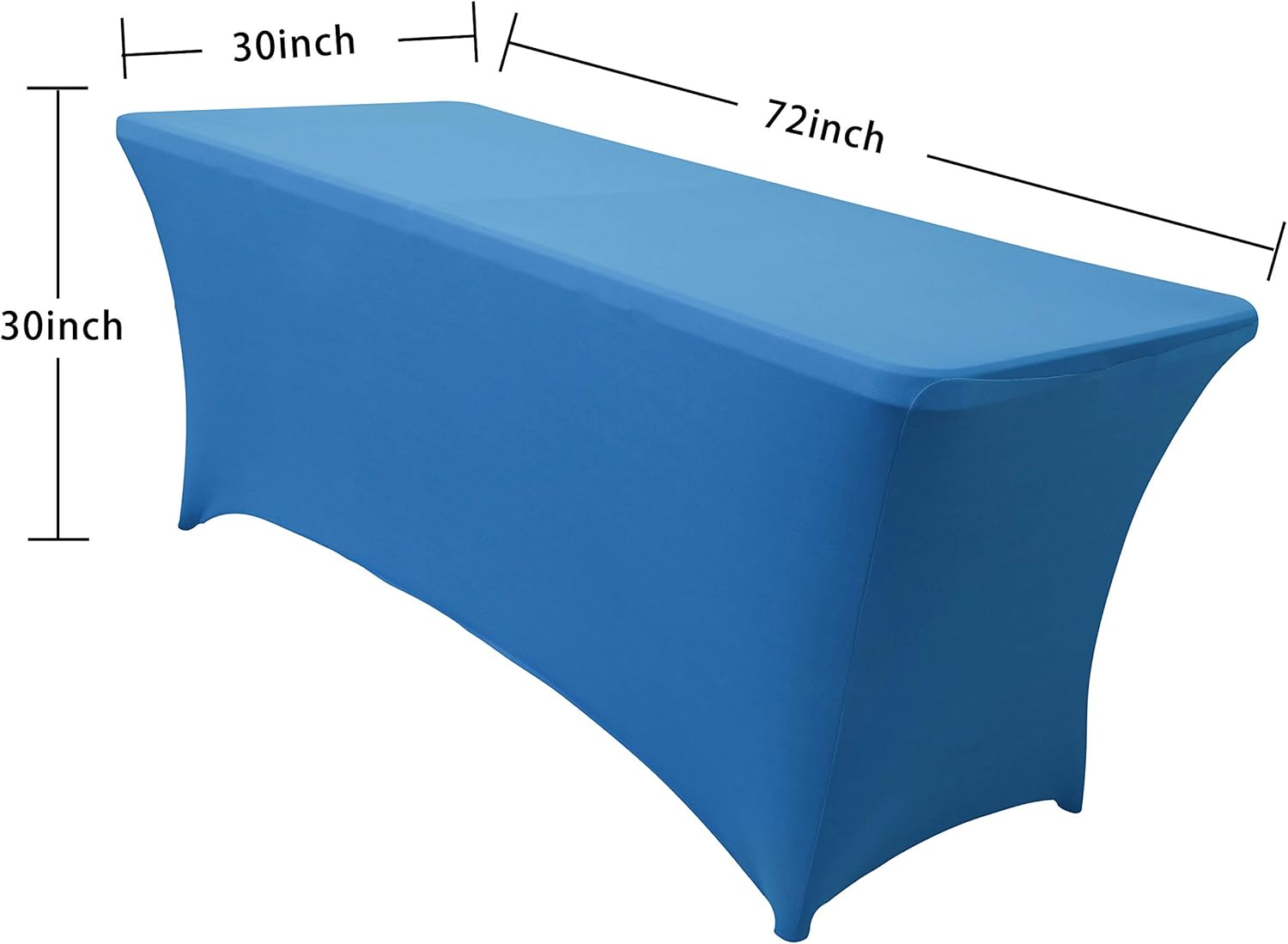 ❤ Crаzу Dеаlѕ Obstal 6ft Stretch Spandex Table Cover for Standard Folding Tables - Universal Rectangular Fitted Tablecloth Protector for Party （Aqua, 72 Length x 30 Width x 30 Height Inches）