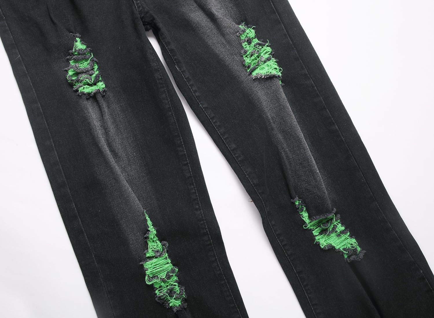 QIMYUM Men's Wide-Leg Baggy Flex Jeans Relaxed Loose Fit Long Denim Pants - Image 2