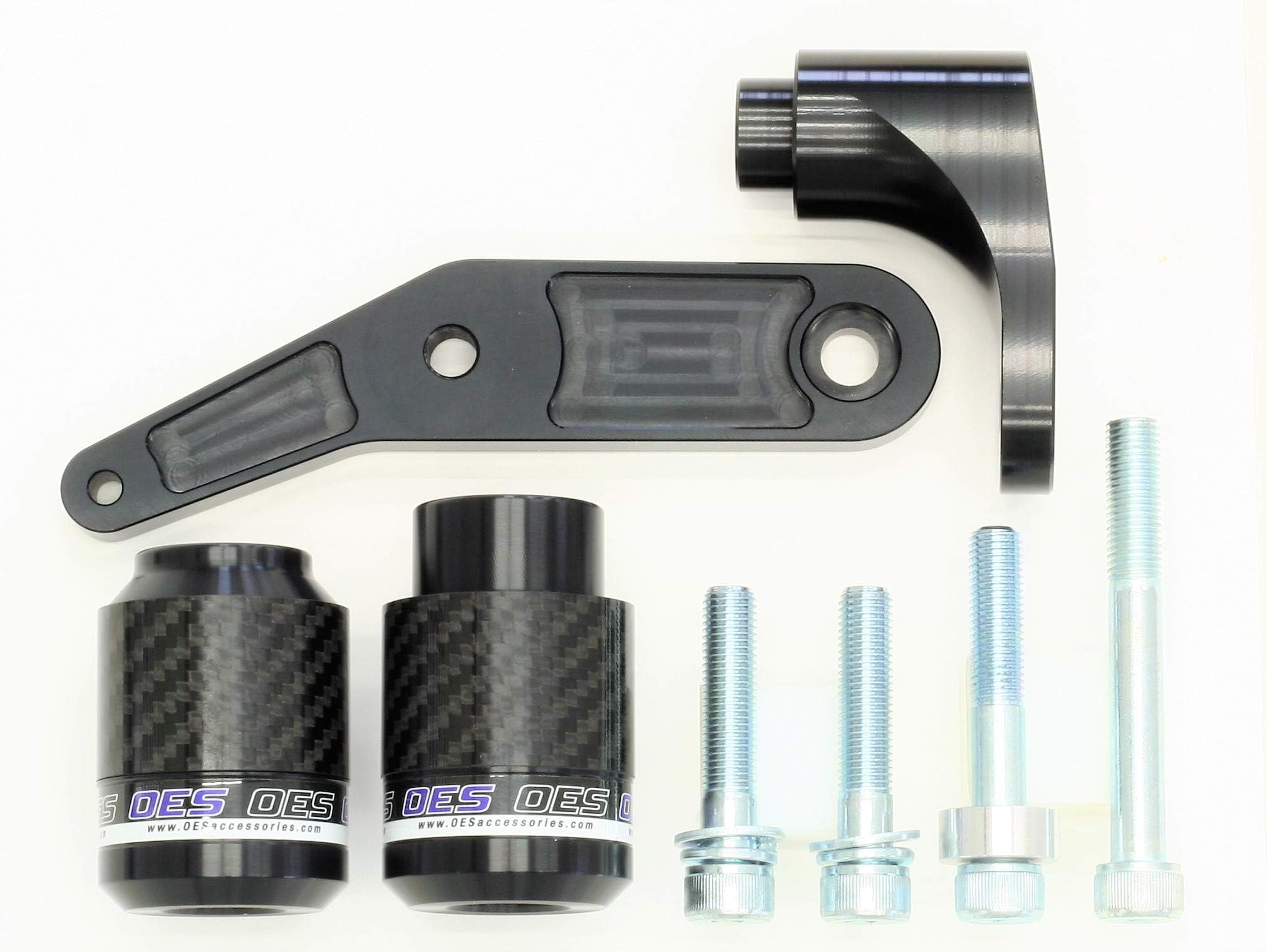 OES Accessories Brand Carbon Frame Sliders Compatible with Yamaha YZFR6 R6 2017-2020 (Blue)