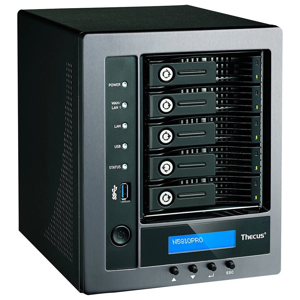 Thecus N5810 Pro 0/5HDD Serveur NAS Raid/USB 3.0 Noir