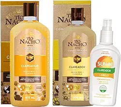 TIO NACHO CLAREADOR SHAMPOO 415 + CONDIONADOR 200ML + SUN IN PHYTOERVAS 120ML