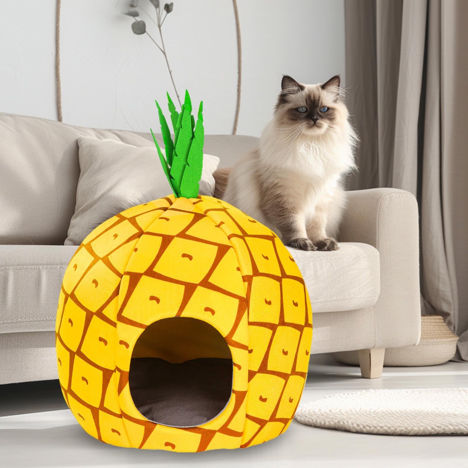 Cuccia per animali domestici, letto per gatti riscaldato, letto per gatti chiuso con riscaldamento, letto riscaldato con temperatura regolabile e timer, comodo per animali domestici con porta | chiuso con riscaldamento, riscaldato con temperatura regolabi