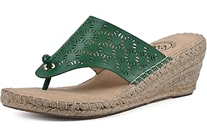 Women's Green Wedges Beaux Espadrille Wedge Sandals