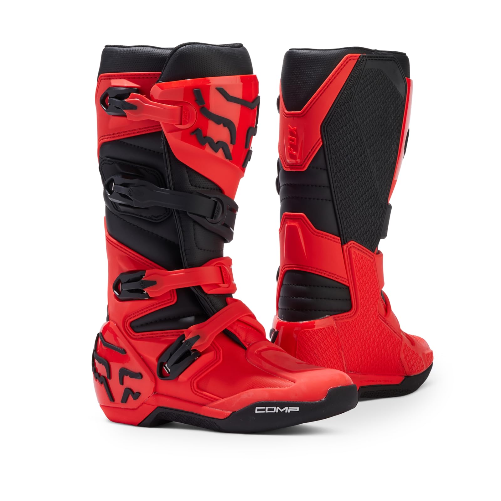 Fox Racing Youth Comp Motocross Dirt Bike Boot, Fluorescent Red, 5