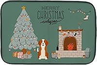 Vista 131 de Caroline's Treasures CK7824DDM - Tapete absorbente para secado de platos con diseño de bulldog inglés, rojo y blanco, para encimera de cocina, 14 x