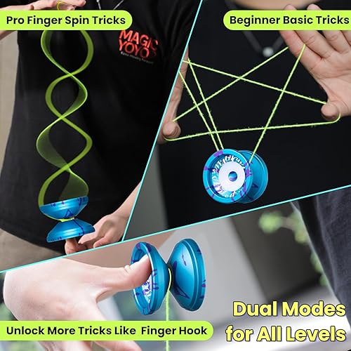 Miniatura 3 de MAGICYOYO Yoyo profesional sensible para niños de 8 a 12 años, V6 Locus de doble función para adultos, yoyo de truco giratorio de dedo con