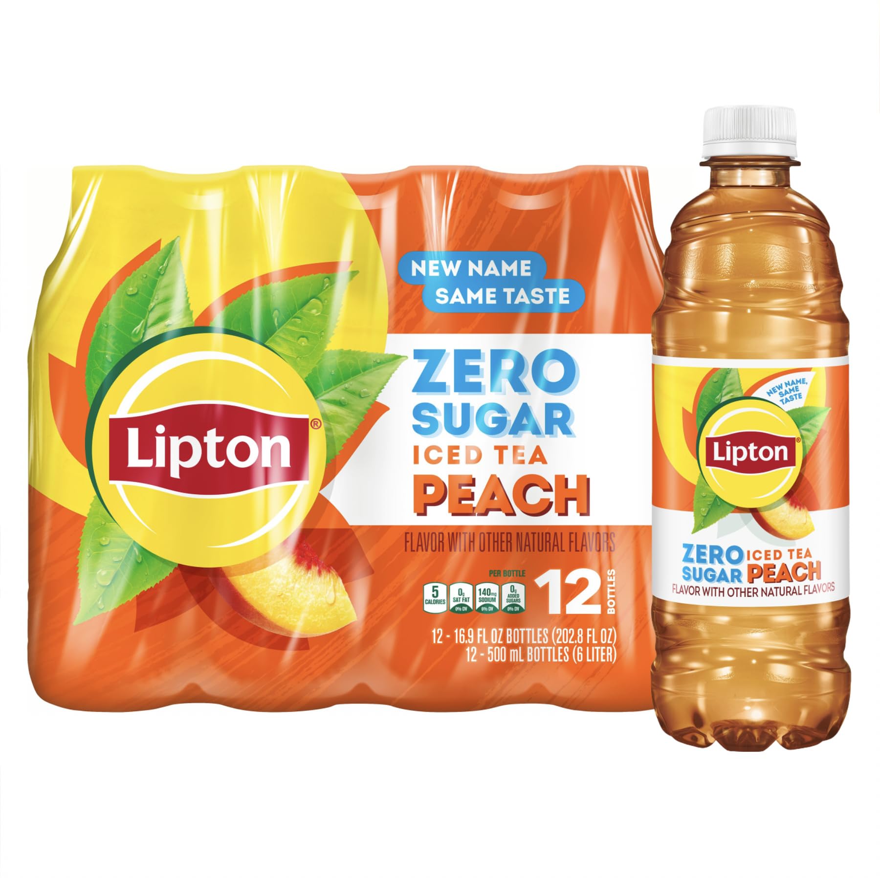 Amazon.com : Lipton Zero Sugar Iced Tea, Peach, 16.9 fl oz Bottles