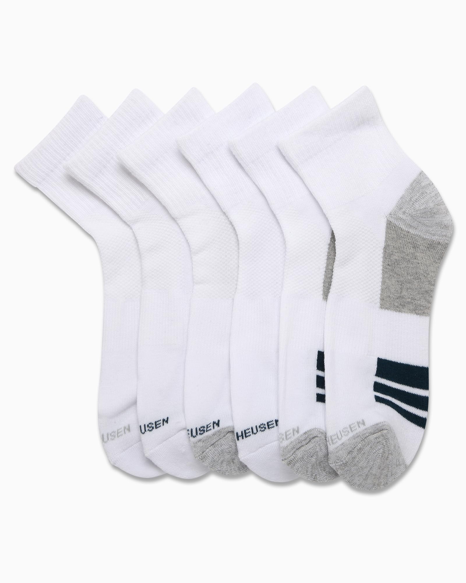 Van Heusen Calzini da uomo, confezione da 6 paia di calzini morbidi elasticizzati traspiranti imbottiti alla caviglia da uomo