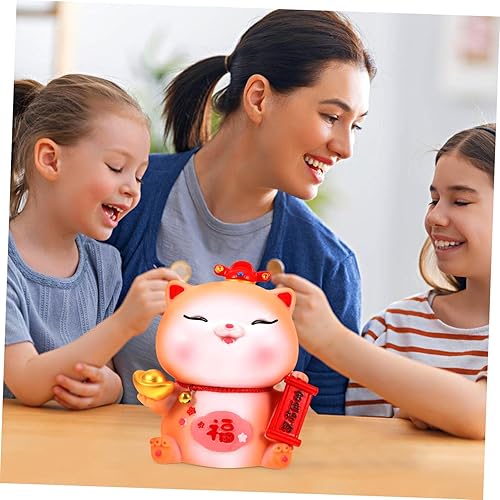 Miniatura 5 de Hucha de gato de la suerte, hucha japonesa Maneki Neko Fortune Cat ahorro de dinero, banco de monedas, figura de gato de la suerte Feng Shui,