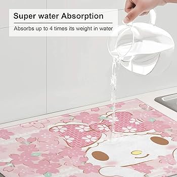 Amazon.co.jp: マイメロディ 水切りマット 吸水マット キッチン