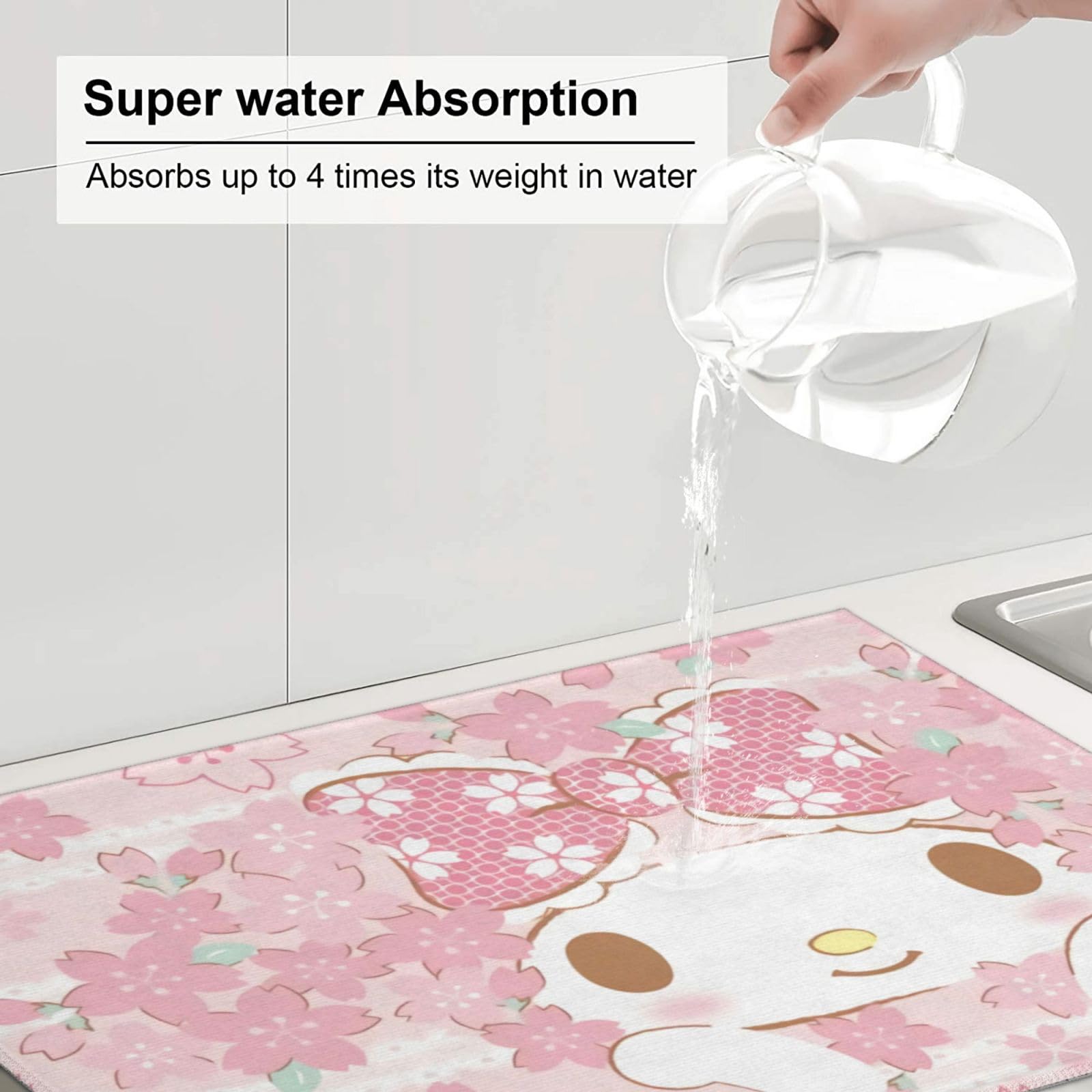 Amazon.co.jp: マイメロディ 水切りマット 吸水マット キッチン