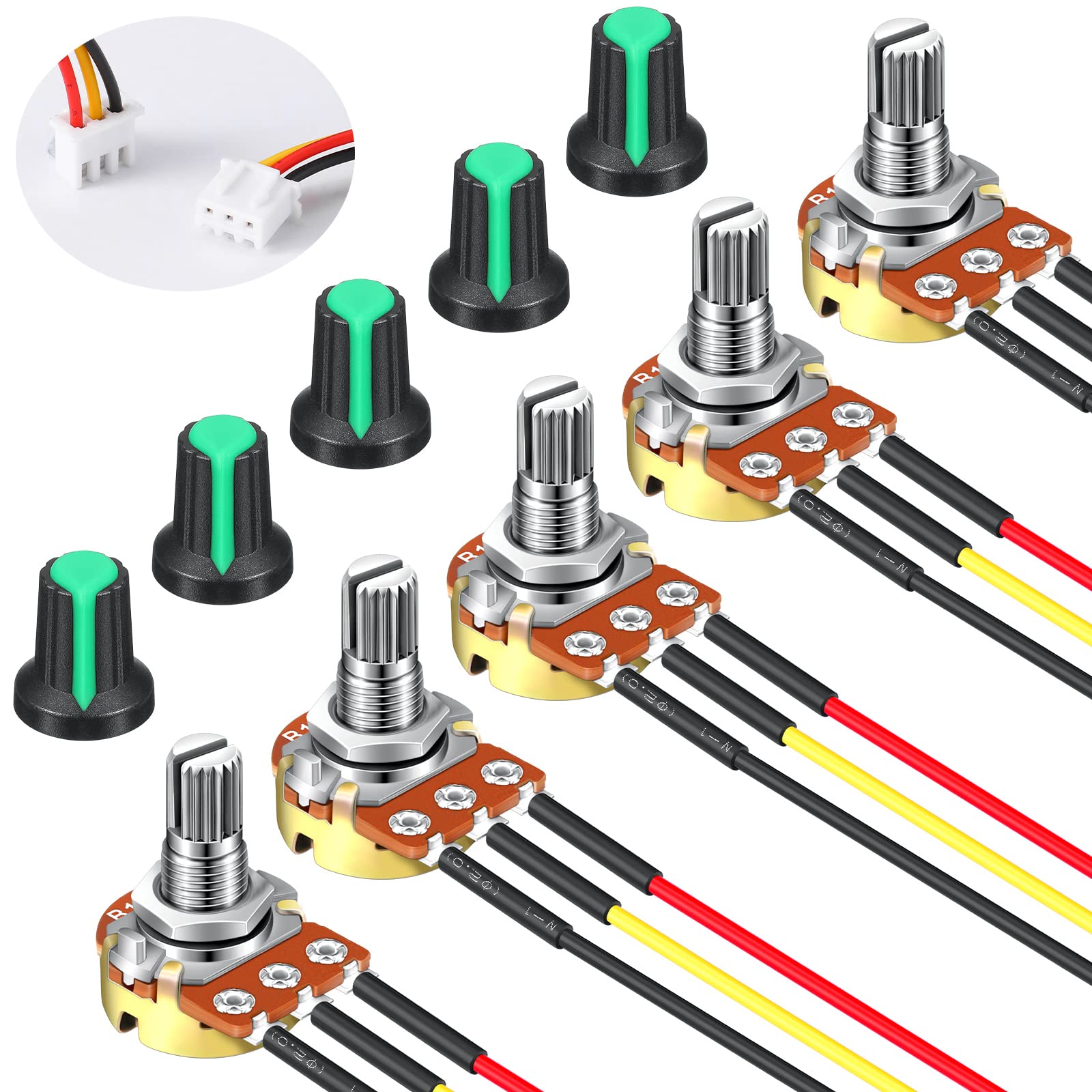 Buy 5 Pcs 10k Linear Potentiometer, 10K Ohm 3 Pin Linear Taper