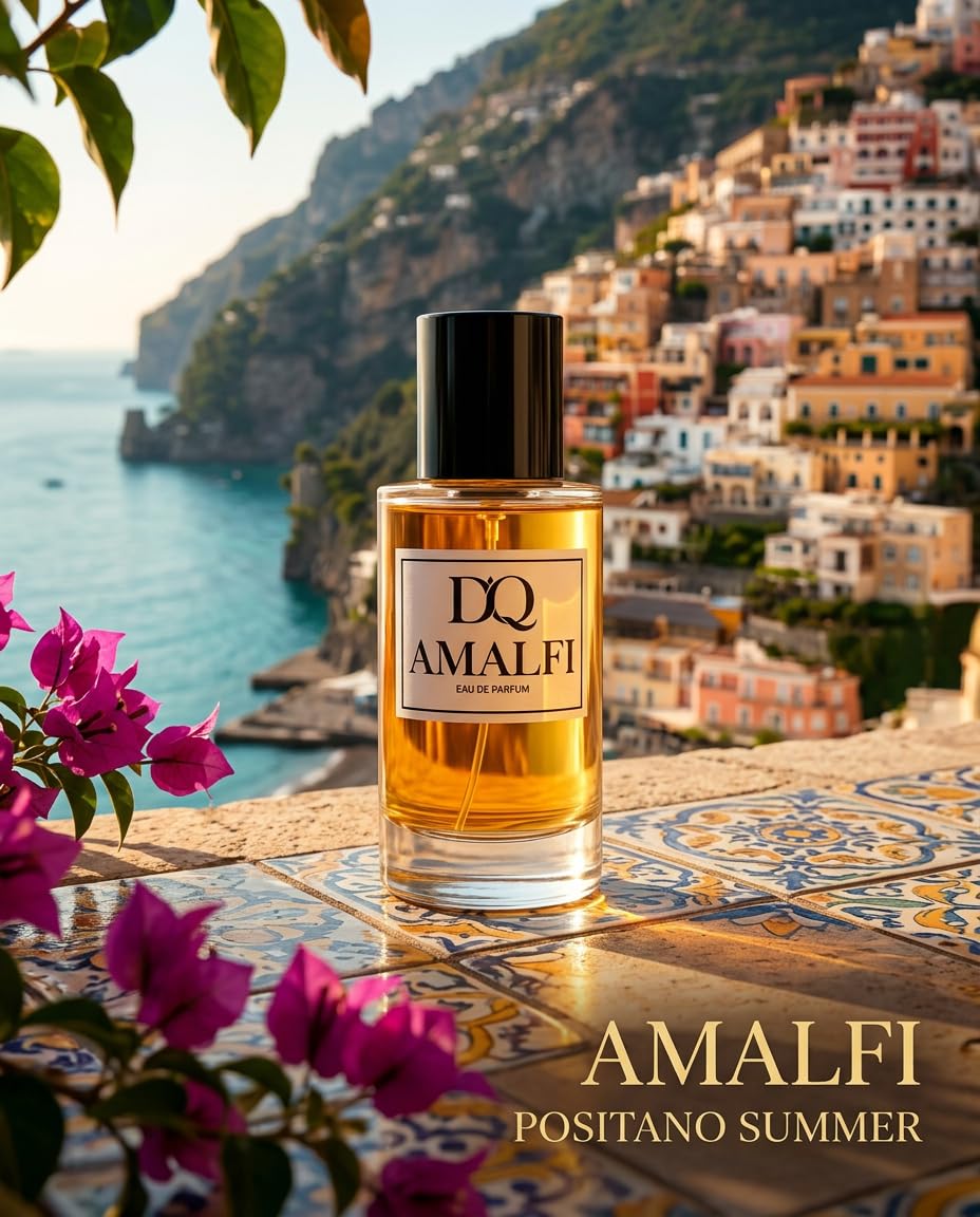 D'QAR Amalfi Eau de Parfum 50 ml – Unisex Parfüm für Damen & Herren – Mediterraner Zitrusduft mit Mandarine, Zitrone, Minze und Bergamotte