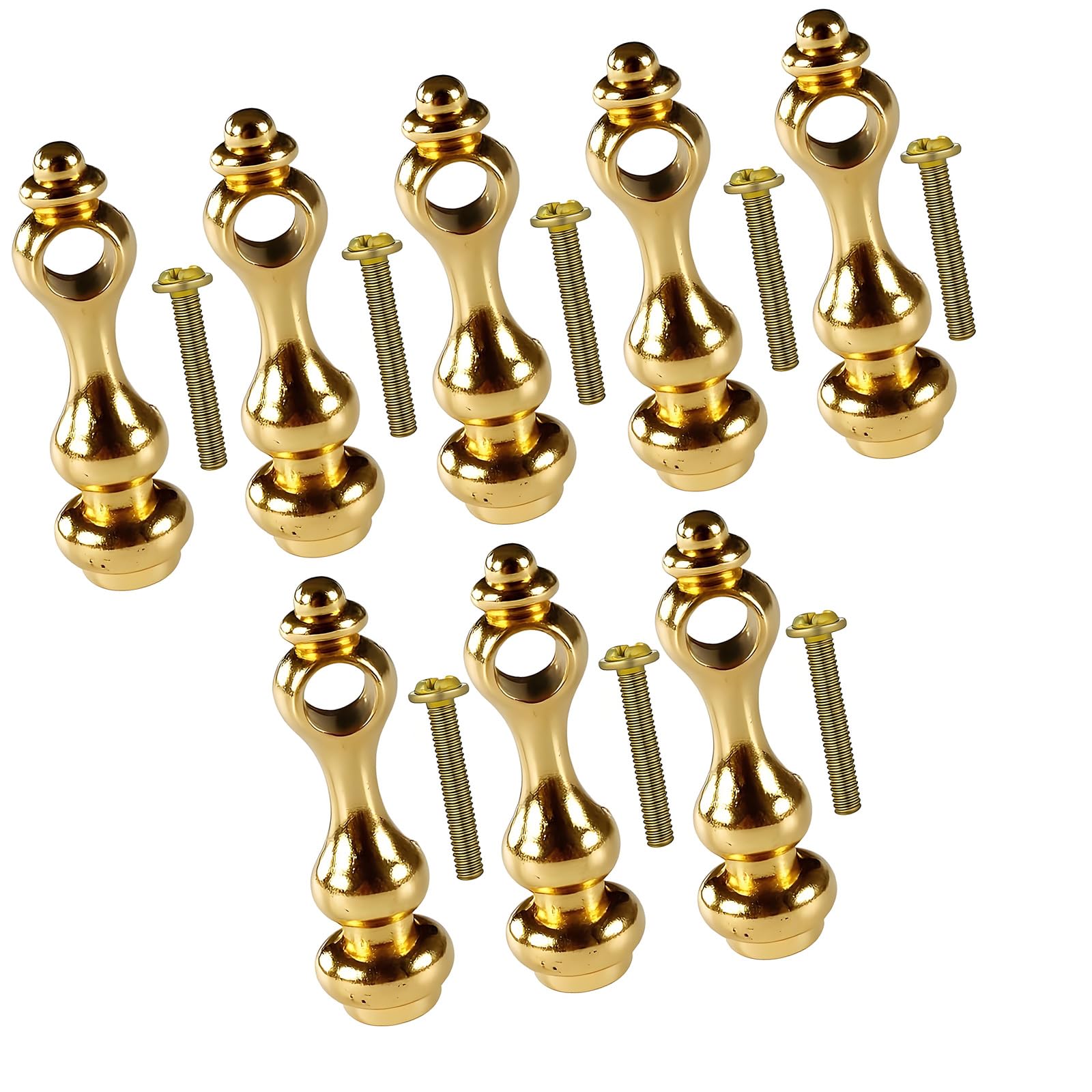 Piceioep Of 10pcs Brasses Shelf Railing Connectors for Wine Cabinet Glass Railings with Pre Drilled Holes and Screws Bronze Shelf Railing