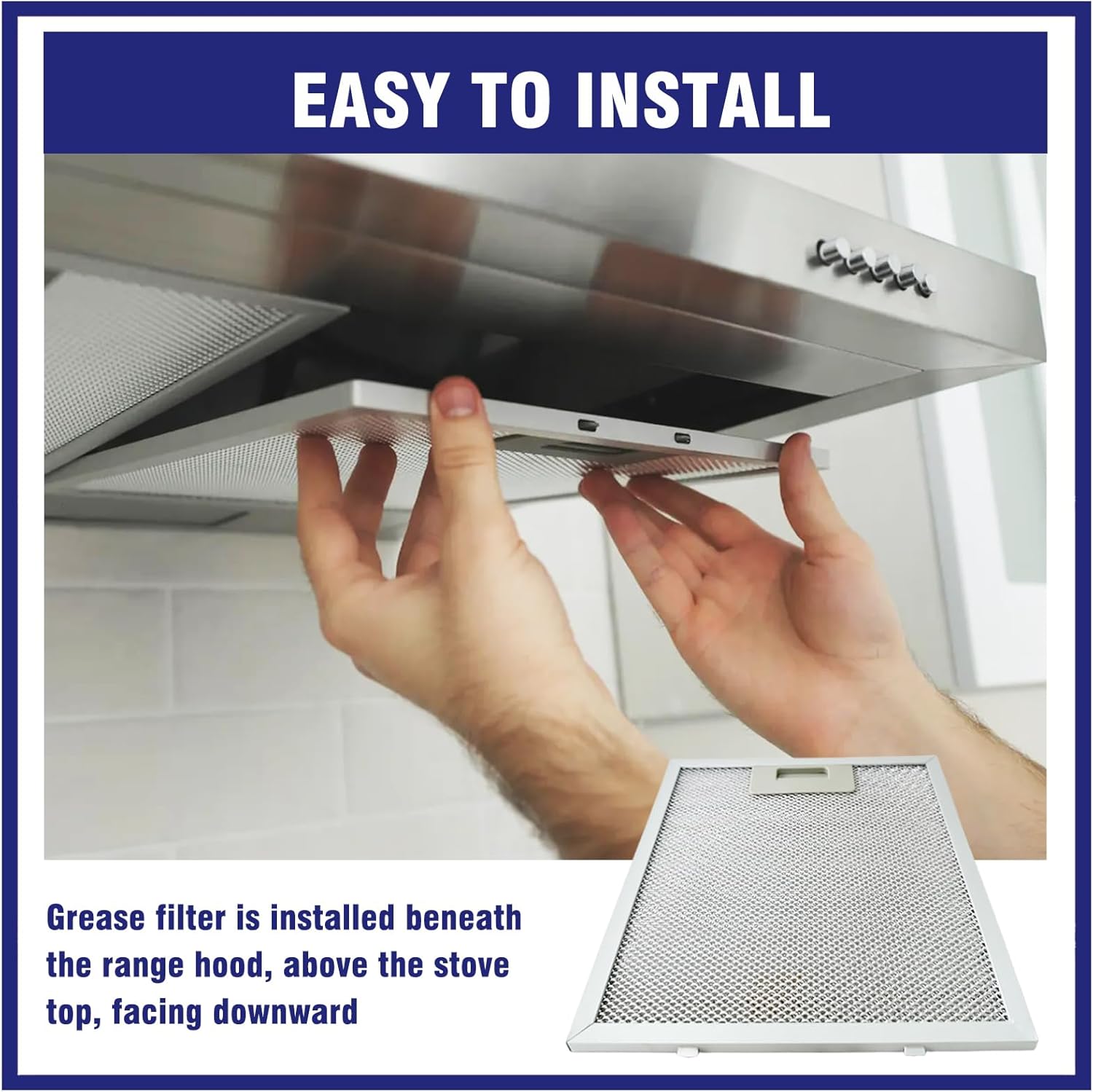 4 Pcs S97018029 Range Hood Grease Filter Replacement Compatible with Broan B5730SS, B5736SS, B57000, B5630SS, B5636SS, B56000, B5936SS, B59000, 10.25'' x 9'' x 0.35'', Replace 1932913