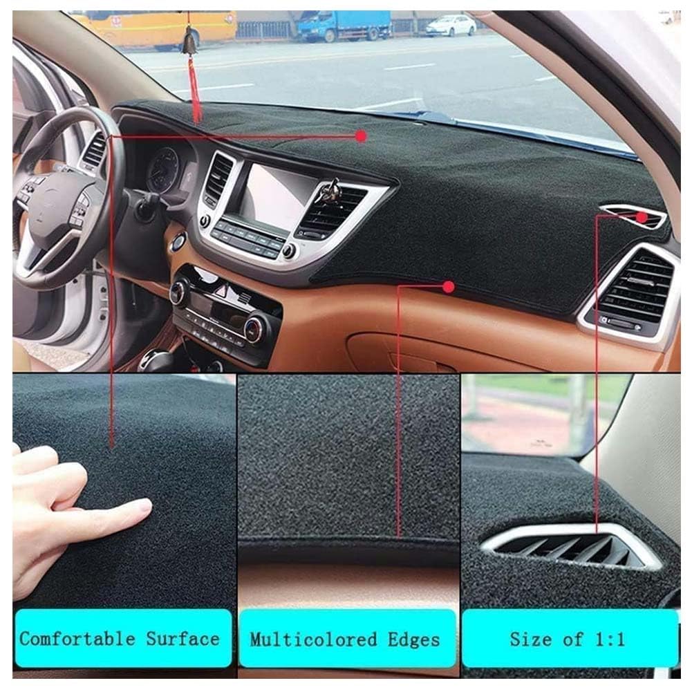 Copri Cruscotto Auto per Smart 451 Fortwo, Tappetino Cruscotto Anti-UV Tappetino per Cruscotto DashMat Copertura Cruscotto Dash Zerbino