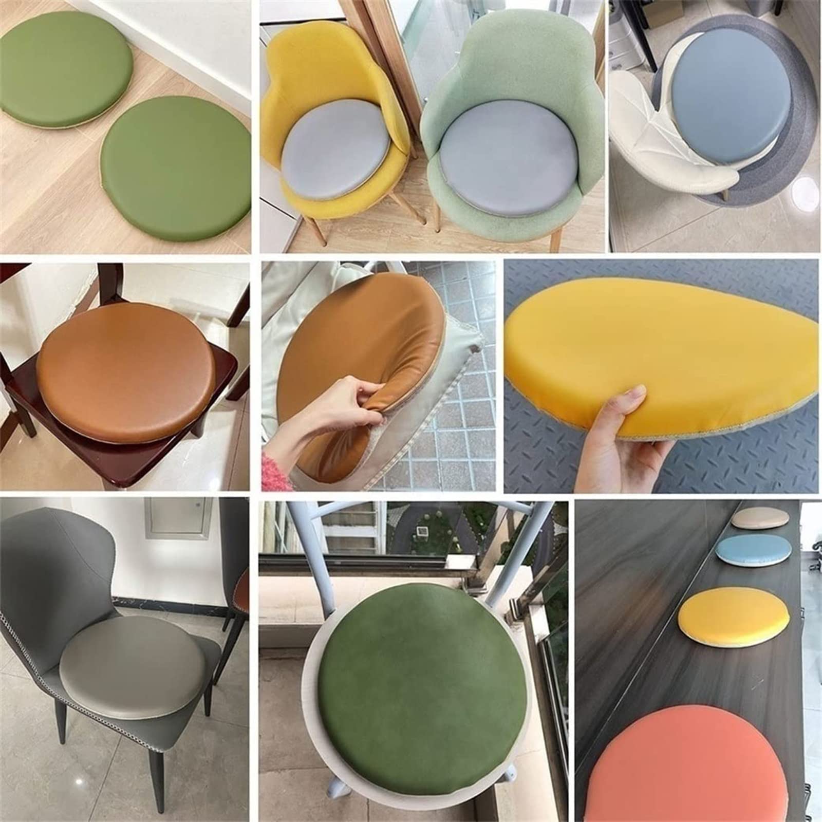 Zmywalne poduszki do siedzenia z pianki z pamięcią kształtu 43 cm, 2-pak, zdejmowane podkładki do restauracji, ogrodu zimowego i otwartego biura, jasnoszare, komfort i wsparcie