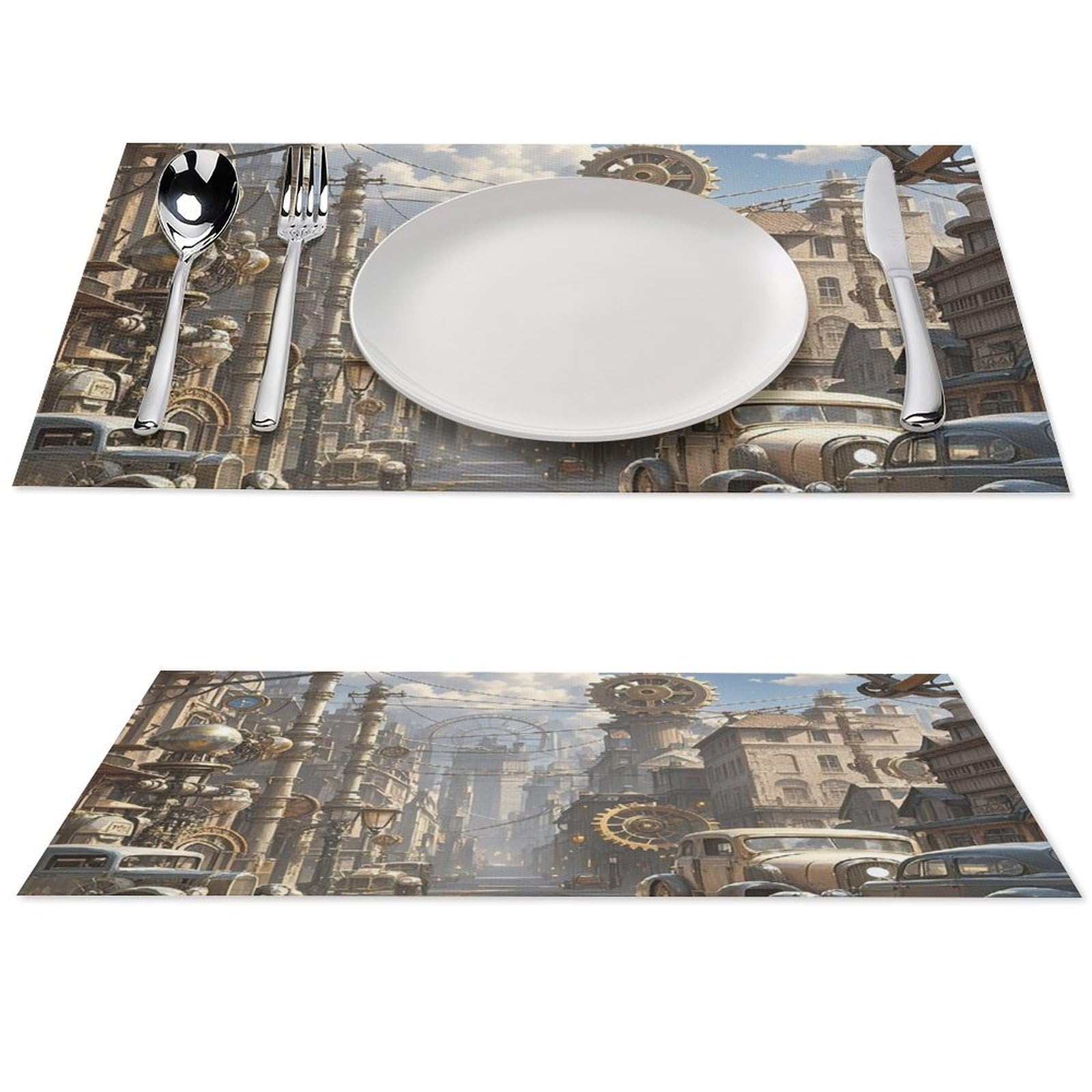 Set de table antidérapant PVC résistant chaleur Steampunk lot