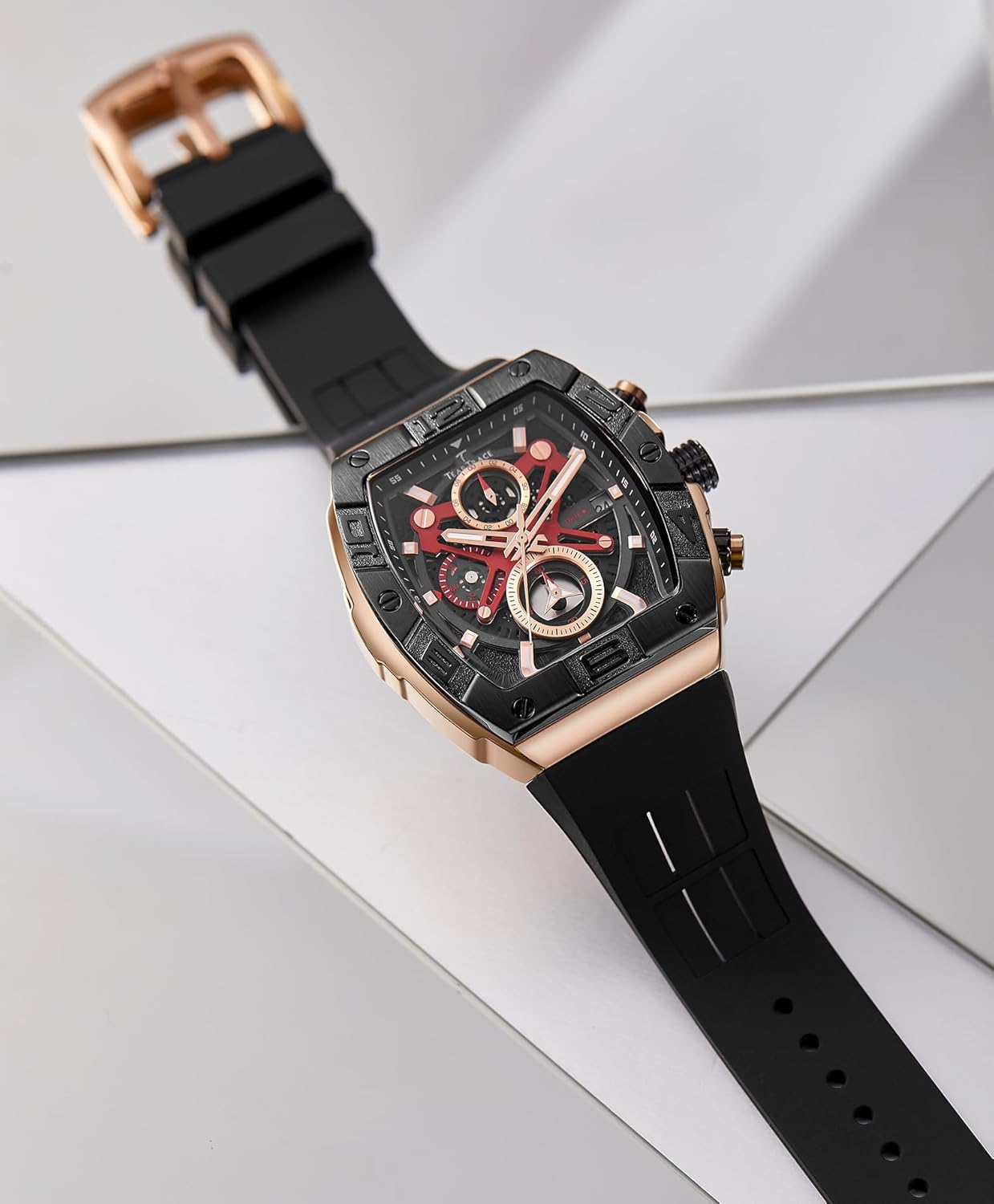 Watches for Men Quartz 30ATM Waterproof Men Watches Luminous Analog Wrist Watches with Silicon Strap and Stopwatch - Image 3